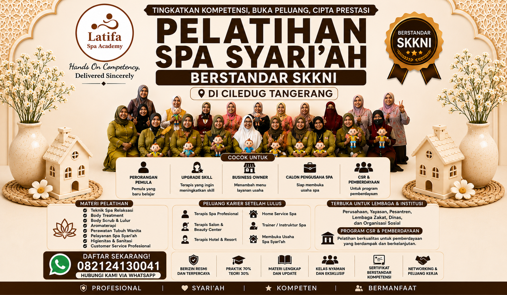 Pelatihan Spa Syari'ah Berstandar SKKNI di Ciledug Tangerang 082124130041